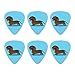 Dachshund Wiener Dog Cartoon Novelty Guitar Picks Medium Gauge - Set of 6