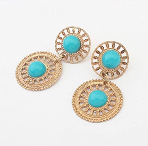 USMagic Europe And The Western Region Feelinof Round Hollow Out New Gem Stone Earrinfancy Earrinfor Party Girls E53