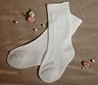 White Knit Knee High Sock - Small