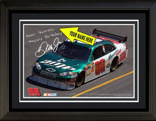 Dale Earnhardt Jr. Personalized Framed Photo with Digital Signature and Happy Birthday Message