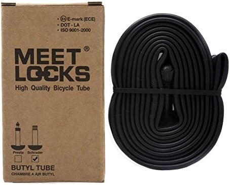 4Pcs Pack 700x38/45c MEETLOCKS® Road Bike Inner Tube, Standard Schrader or Presta Valve 32mm with Solid Brass Stem, Fits 700x38/45mm Road Tire,durable and Reliable Butyl Inner Tube for Road Cycling, Training and Commuting