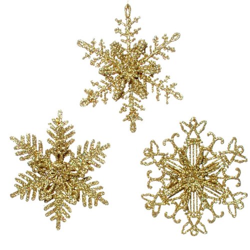 RAZ Imports – Glittering Gold Snowflake Ornaments 6″ RAZ Imports – Glittering Gold Snowflake Ornaments 6″