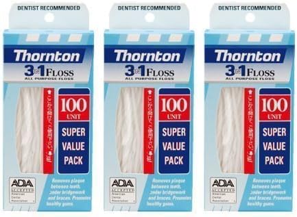 100 pcs X 3 pieces Thorton super floss 3in1 regular type by Thornton