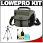 Lowepro Nova 160 AW Digital SLR Camera Shoulder Bag (Chestnut Brown) + Tripod + Accessory Kit for Canon Rebel XSi, XS, T1i, T2i, EOS 60D, 50D, 5D, 7D, Nikon D3000, D3100, D5000, D7000, D90, D300s, Olympus Evolt E-5, E-30, E-450, E-620 & Sony Alpha A290, A390, A500, A33, A55, A550