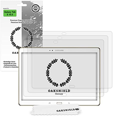 3x OakShield screen protector MATT and ANTI-GLARE for Samsung Galaxy Tab S 10.5 T800 / T805 - premium quality, made in Germany