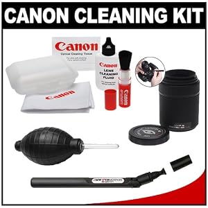 Canon Optical Lens and Digital SLR Camera Cleaning Kit with Brush, Microfiber Cloth, Fluid & Tissue + Blower + Lenspen Sensor Filter Cleaner for EOS 1Ds, 1Ds Mark II, III, IV, 50D, 60D, 5D, 7D, Rebel XS, XSi, T1i, T2i, T3 & T3i