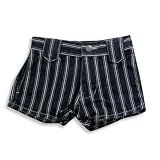 Dinky Souvenir by Gold Rush Outfitters - Girls Striped Shorts, Navy, White