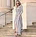 Blooming Jelly Women's Long Sleeve Striped Shirt Dress, Multicoloured, Large