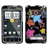 Chalkboard Star Black Phone Protector Cover for HTC EVO 4G