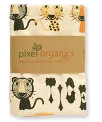 Pixel Organics Organic Crib Fitted Sheet in "Lions, Tigers and Kitties . . . Oh My"
