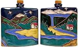 Review Mara  / 24 Oz. MARA Stoneware COLLECTIBLE Liquor Flask DECANTER Mountain Scene Design