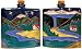 24 Oz. MARA Stoneware COLLECTIBLE Liquor Flask DECANTER Mountain Scene Design