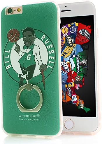 [ 3D Stereo Relief Texture Pattern ] Uferlink Custom painting Hard Plastic Case cover for iphone 6 6s plus 4.7 5.5 inch with 360℃ Rotating Ring Grip Stand Holder Kickstand [ Creative Logos ] (BOS5.5)