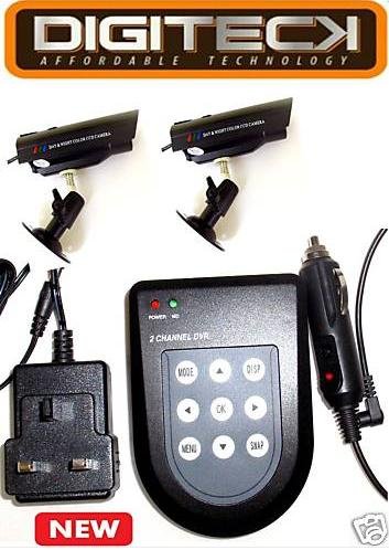 E9A- 2X NIGHT VISION CAMERA TAXI PORTABLE CCTV & DVR