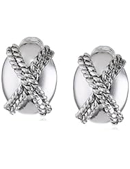 Napier "Crystal Glam" Silver-Tone and Crystal Drop Earrings