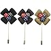 Ainow Vintage Mens Double Button Leaf Suit Lapel Stick Pin Brooch
