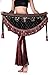 ZLTdream Women's Tribal Belly Dance Hip Scarf with tassel & copper