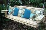 5 Foot Handmade Cypress Porch Swing with Cupholders