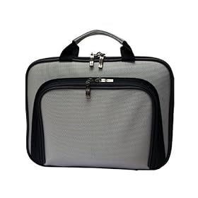 HP Mini 1000 Netbook CaseCrown Premium Double Memory Foam Laptop Case with Extra Pocket (Nylon Grey)