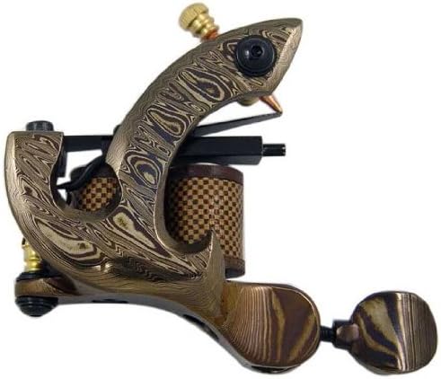Damascus Tattoo Machine Gun Noiseless Steel Brand New 2012 Hot Selling Custom