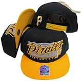 Pittsburgh Pirates Two Tone Plastic Snapback Adjustable Plastic Snap Back Hat / Cap