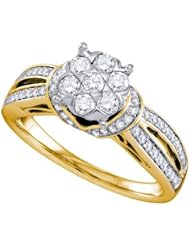0.75CT DIAMOND FLOWER RING