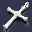 Silver Plain Cross Pendant Size: 30mm