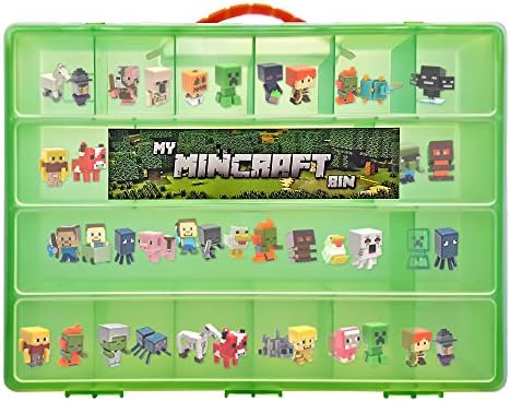 My Mincraft Bin Storage Case with Carrying Handle for 100's of Mini Figure