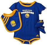 NBA Infant Golden State Warriors Girls Bib & Bootie Set - R228Tewa (Blue, 24 Months)