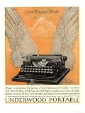 Underwood Portable Typewriters Equipment, USA, 1922 Giclee Poster Print, 12x16