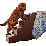 Pet Gear Easy Step IV Pet Stairs, 4-Stepfor cats and dogs up to 150-pounds, Chocolate