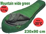 Alexika Schlafsack / Hüttenschlafsack Thermoschlafsack MOUNTAIN WIDE - leichte 2,1 kg - 230x90 cm - kompakt - bis -20°C