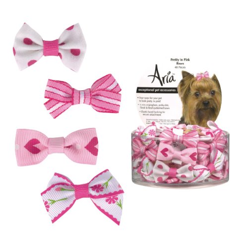 Aria Pretty in Pink Bow Canisters 48 Pieces
