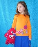 Agatha Ruiz de la Prada Clothing - Agatha Ruiz de la Prada Fleece Lined Ladybug Orange Cotton Top