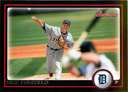 2010 Bowman Baseball Card # 164 Rick Porcello - Detroit Tigers - In A Protective Screwdown Case!