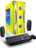CybertronPC X-CRUISER V29500YL, Yellow, AMD Athlon Phenom 9650 Quad Core (2.30GHz), 2048MB, 250GB, 22X DVD+-RW Dual Layer Burner Drive, nVidia GeForce 8500GT, 600 Watt Power Supply, Windows Vista Home Basic, 1 Year Parts & Labor Warranty