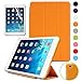 BESDATA Ultra Thin Magnetic Smart Cover (Wake/Sleep Function) & Clear Back Case for Apple iPad Mini 2 / Mini 3 (with Retina Display) + Screen Protector + Cleaning Cloth + Stylus, Orange - PT3107