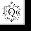 Monogram Elegant Initial Luncheon Napkin - Q