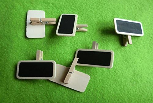 10pcs 4*2*0.2cm Wooden Blackboard Clip Message Board Children Wordpad Mini Chalkboard