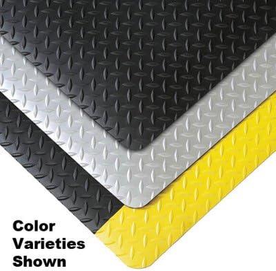 Saddle Trax Grande 4' X 75' Black 1" Thick Dry Area Anti-Fatigue Floor Mat