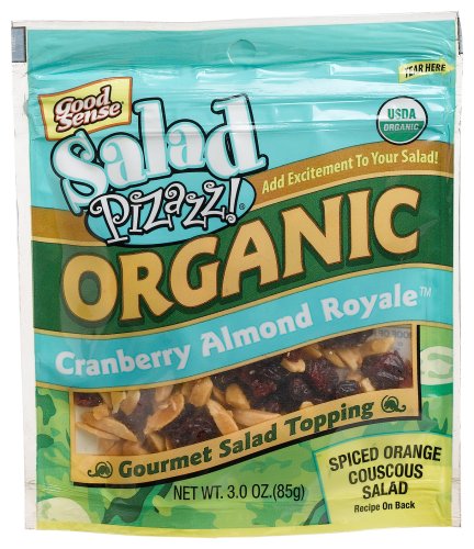 Good Sense Organic Salad Pizazz, Cranberry Almond Royale, 3-Ounce Stand-up Ziplock Bags... by Good Sense