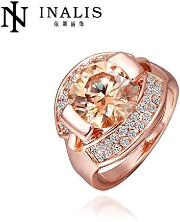 Beauty Of Fashion Recommend New Rose Gold Earrings Zircon Diamond Ring Europe Gucci Jewelry Exports