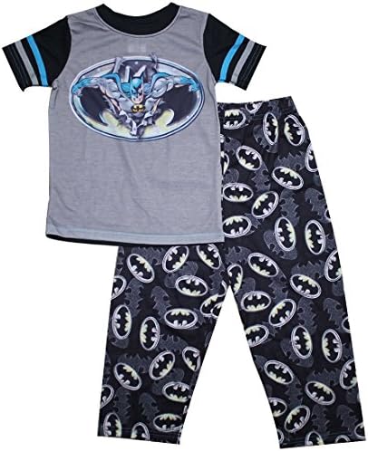 2 PCS SET DC Comics Batman Boys Pajama Top &amp; Pants Set 10/12 Multicolor