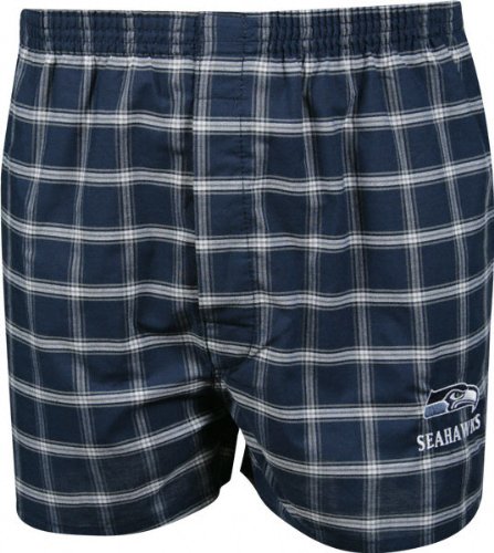 Buy Seattle Seahawks Kickin' Back Plaid Boxer Shorts