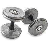 Hampton Fitness Gray Pro-Style Eclipse Dumbbells with 105 lb Urethane Snug-Grip Handle- Pair