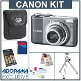 Photo : Canon Powershot A2000 IS Digital Camera kit. with 4 GB SD Memory Card, Camera Bag, Table Top Tripod, EZ Digital Photography Guide. 4 AA Nickel Metal Hydride (NiMH) 2900 mAH Rechargeable Batteries with 4-Hour AA & AAA Quick Charger, 110/220 volt. Professional Lens Cleaning Kit