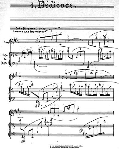 Une Fleur Sur L'Etang for Soprano Saxophone and Harp by Yvonne Desportes