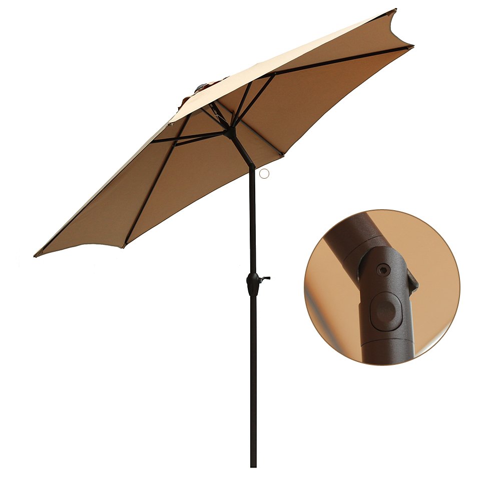 Le Papillon 9 ft Outdoor Patio Umbrella Aluminum Table Market Umbrella