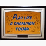 Notre Dame Fighting Irish Autographed Play Like a Champion Today Framed 20 x 24 Poster