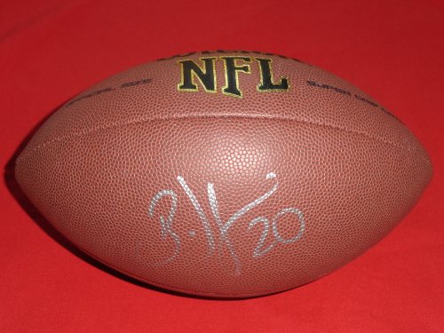 Brian Dawkins Autographed NFL Wilson Composite Football, Denver Broncos, Philadelphia Eagles, Proof Photo of Brian Signing for Us.
